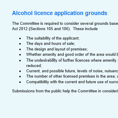 Alcohol Licensing Project - Christchurch