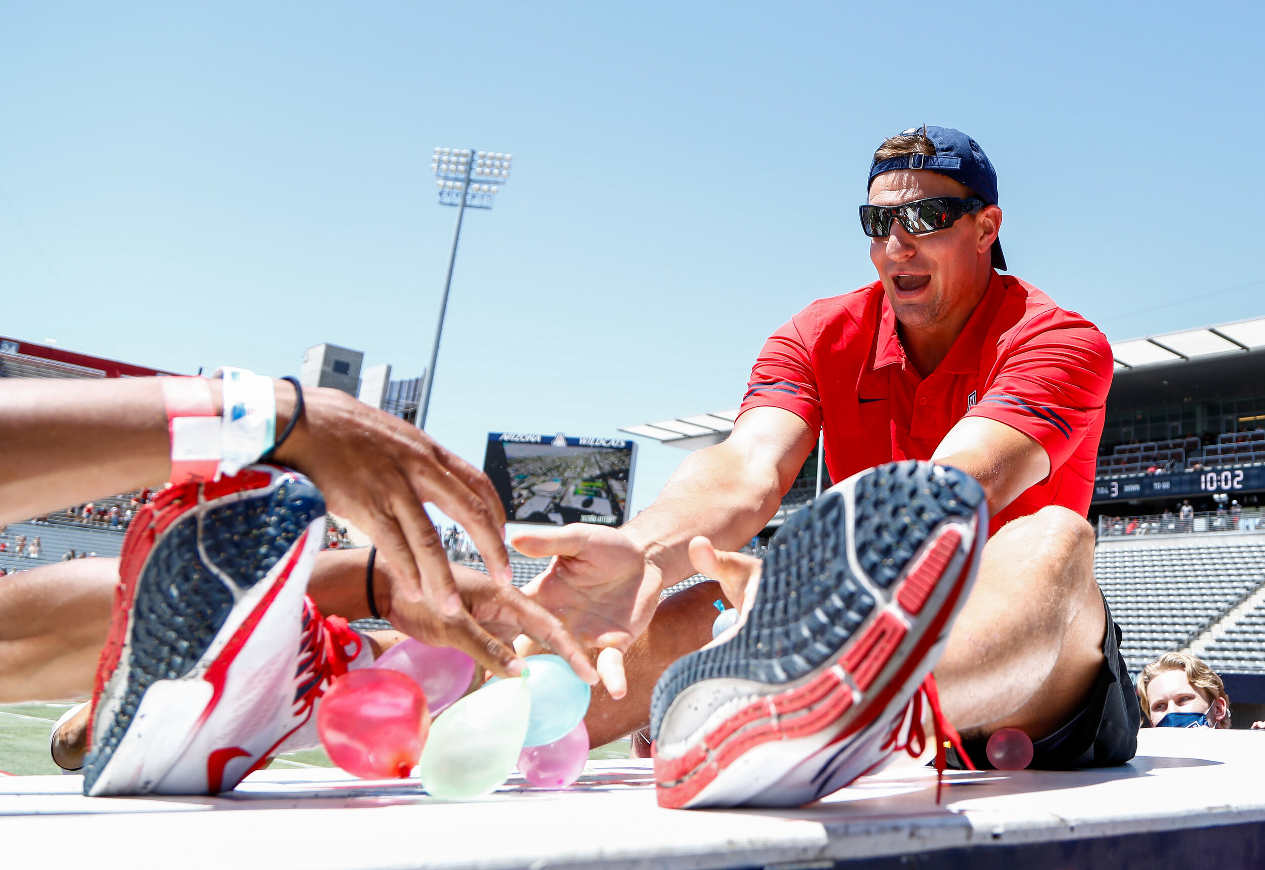 Rob Gronkowski at the University of Arizona Football spring scrimmage