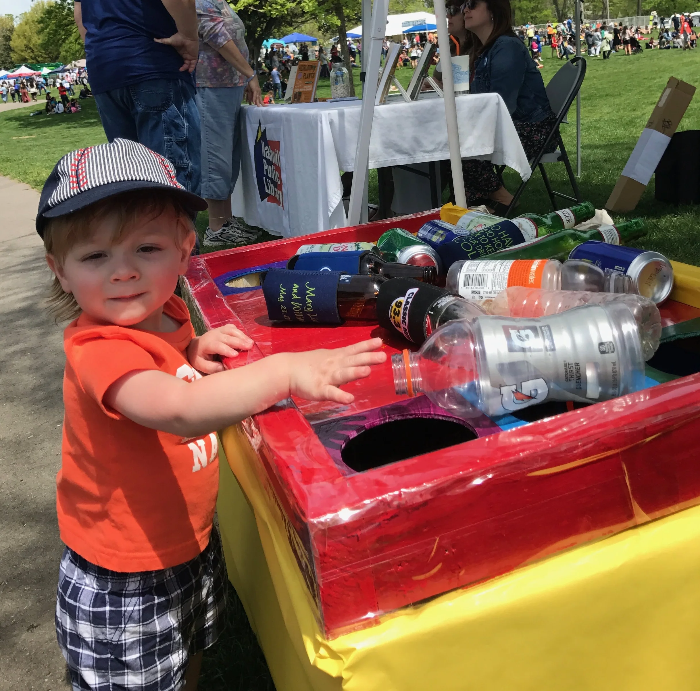 We never got this little guy's name, but he tore through the bottles like a pro!