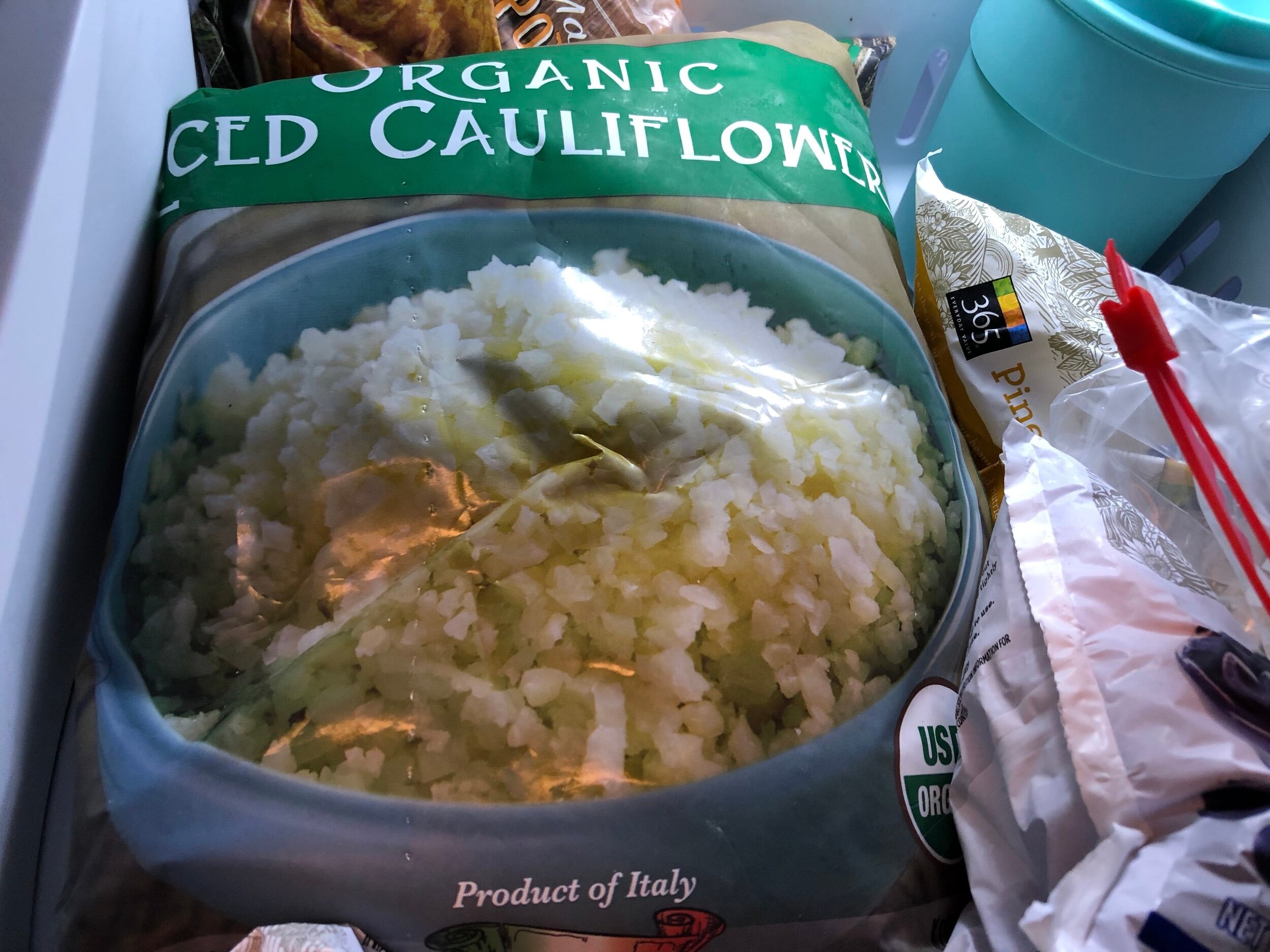 Organic riced cauliflower