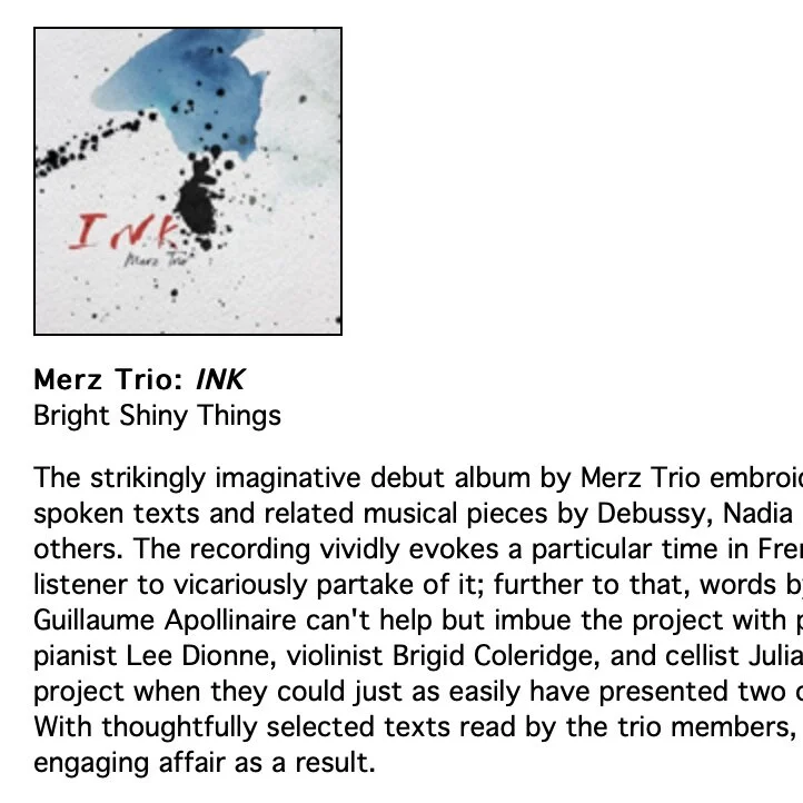 “strikingly imaginative debut album” - Review by Textura.org
