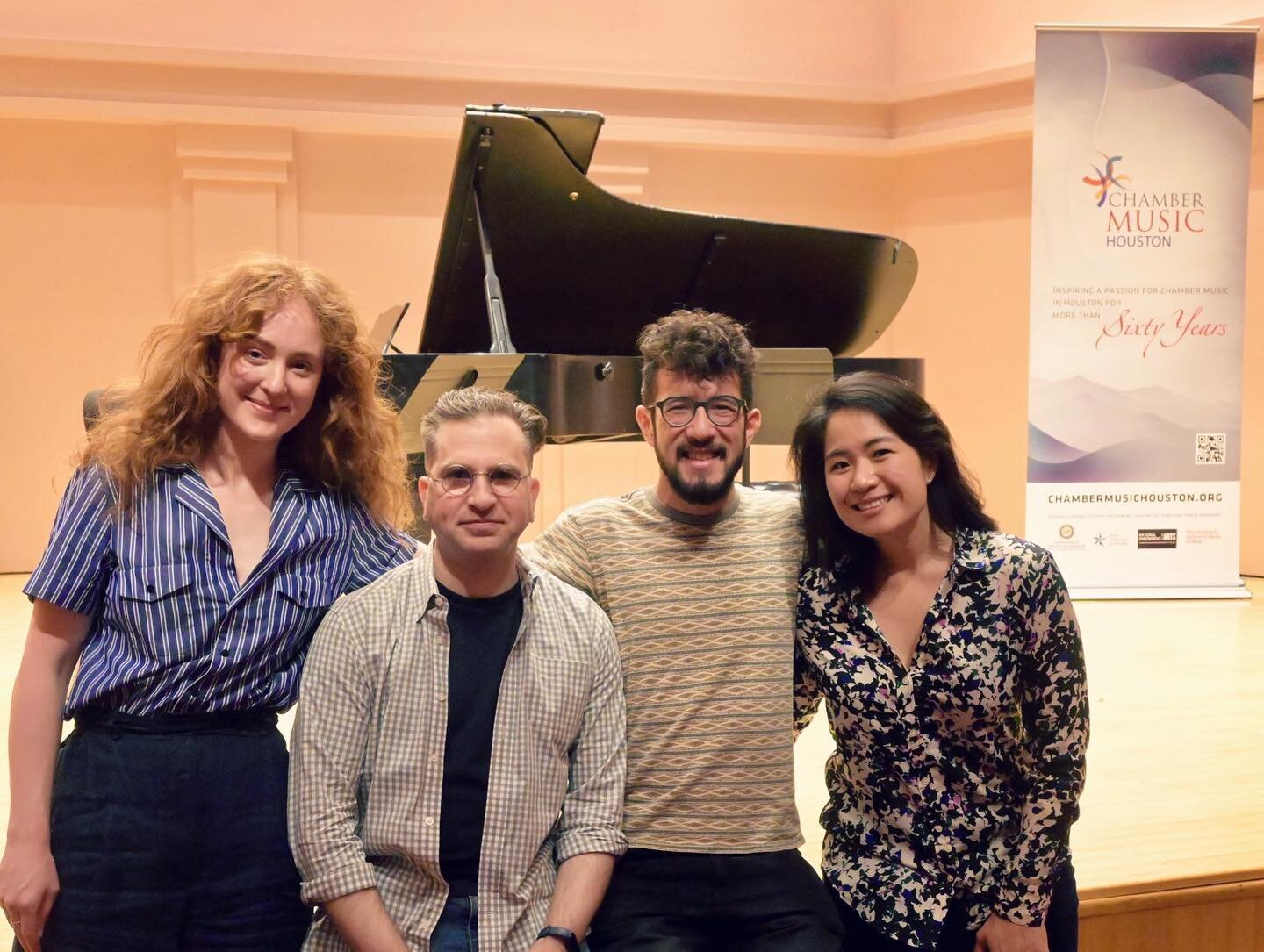 From Chamber Music Houston last week! Such a pleasure performing on this lovely series, premiering Karim Al-Zand&rsquo;s &ldquo;lines in motion&rdquo; and giving a masterclass and meeting the students at @riceuniversity! 
.
#concert #tour #chambermus