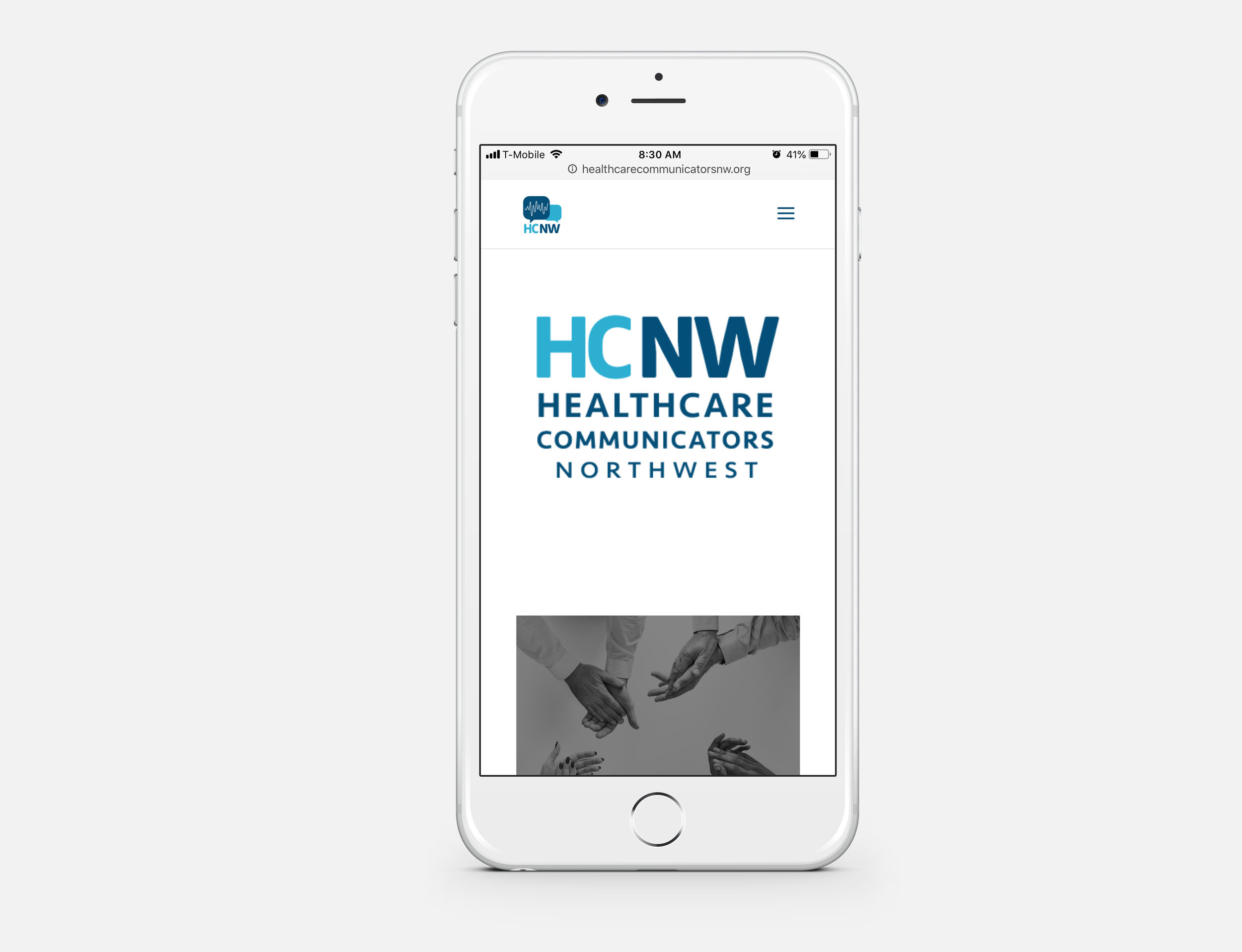 healthcare communicators northwest mobile mock up