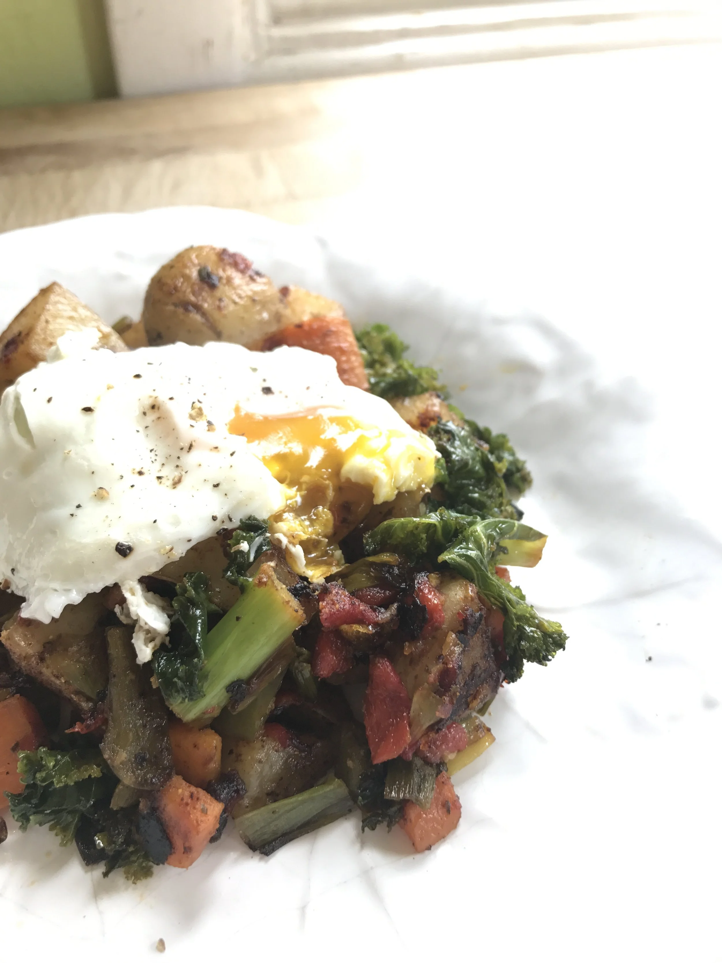 Veggie Hash w/Steamed Egg