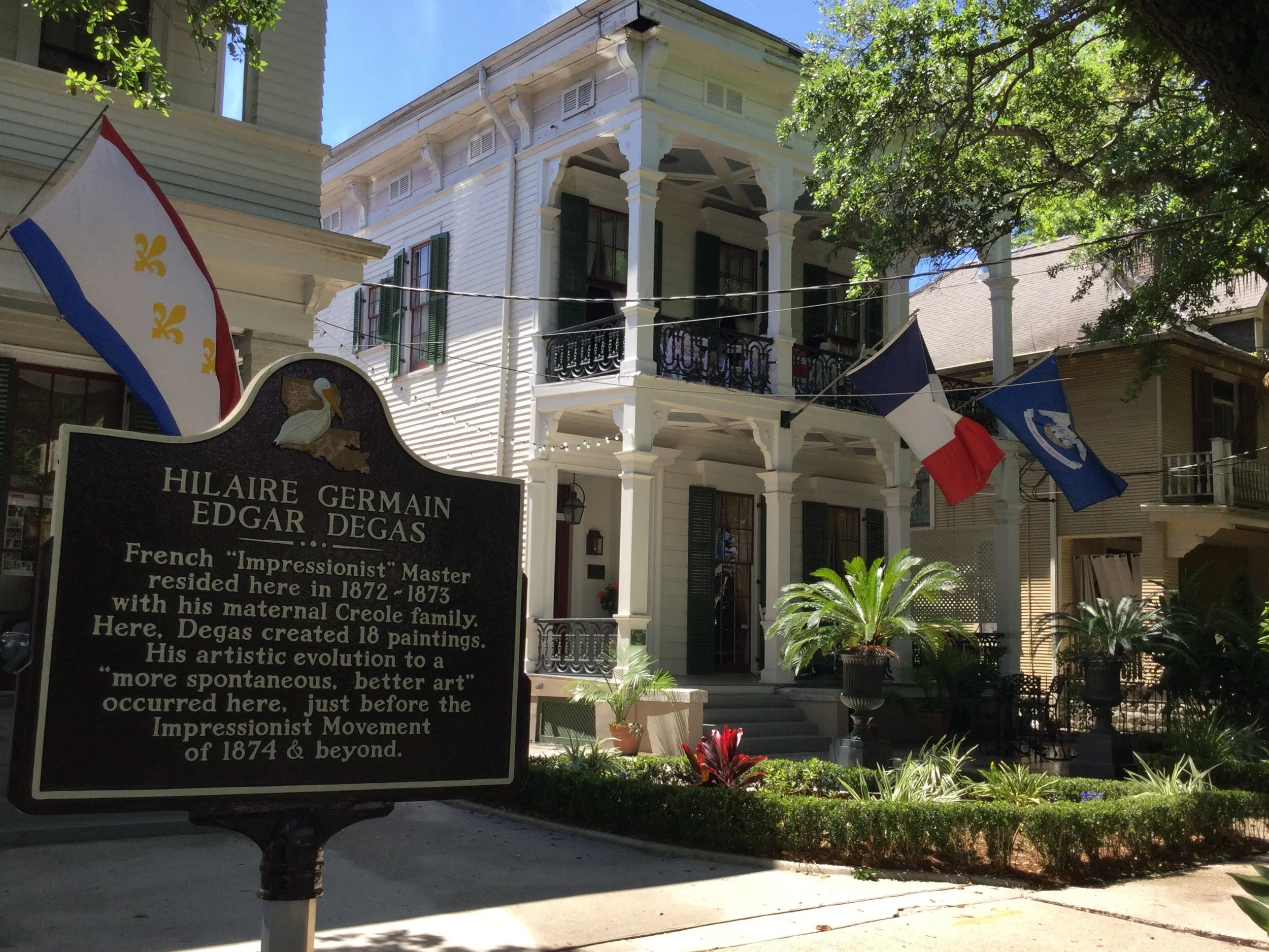 Degas House, Esplanade Avenue, New Orleans.