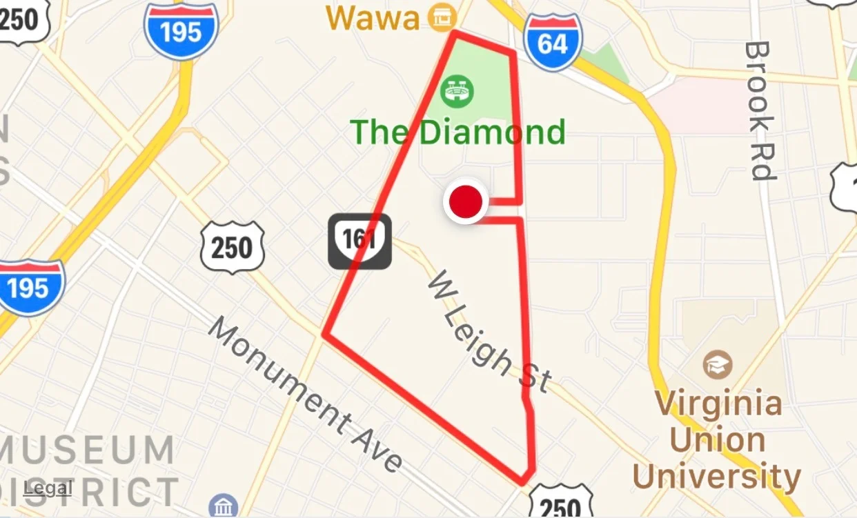Our 3 mile route.