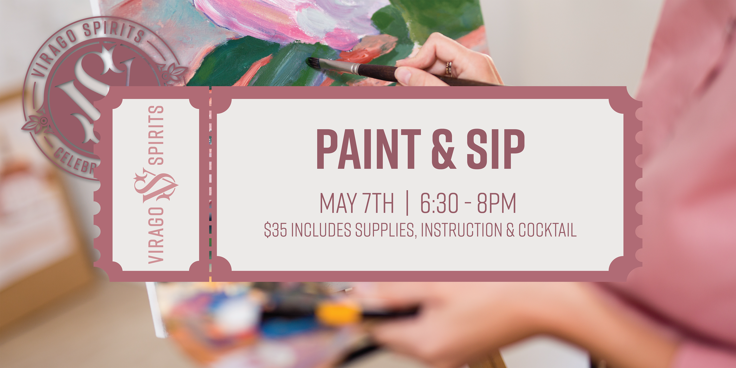 Paint &amp; Sip at Virago Spirits