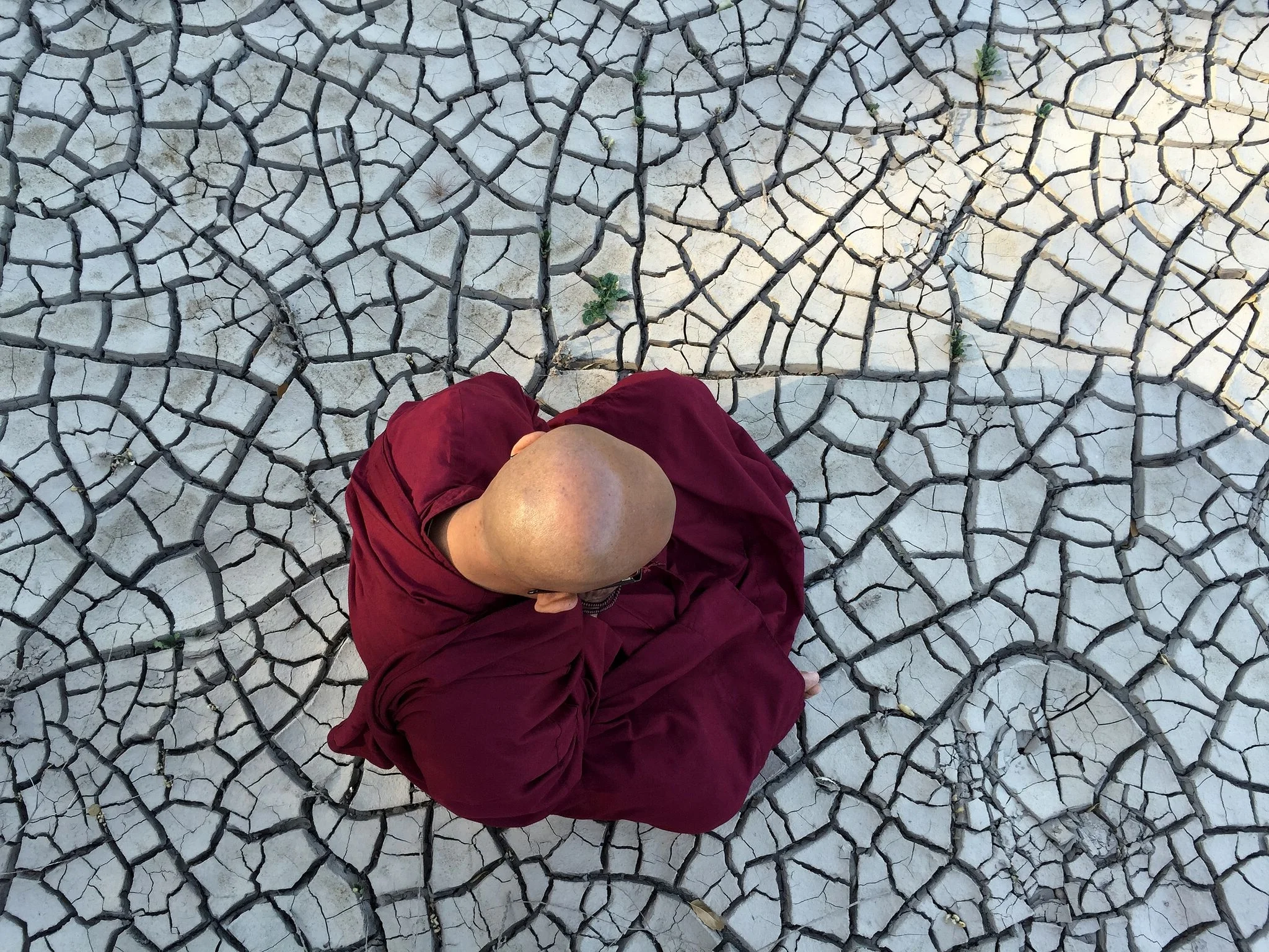 bhante on cracked earth copy.jpg