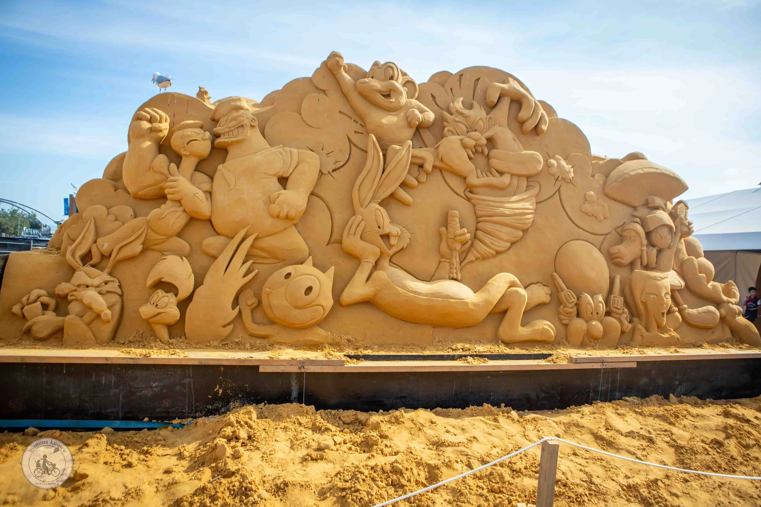 copyright mamma knows south - villains of story time: australian sand sculpting champions, frankston