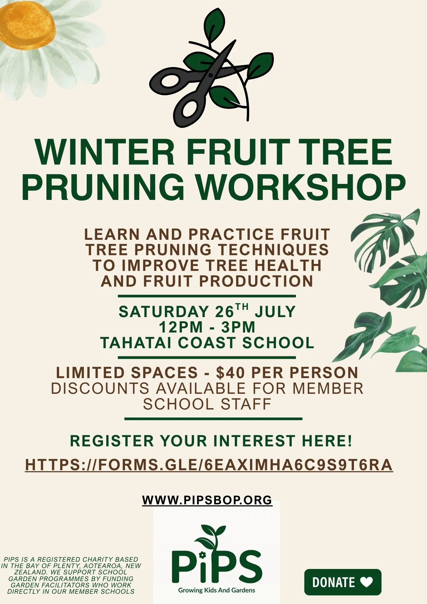 PiPS Winter Fruit Tree Pruning Workshop
