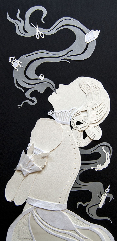   Suspiro  Hand cut paper and vellum The Mystic Museum "Hereafter Hauntings"&nbsp; 