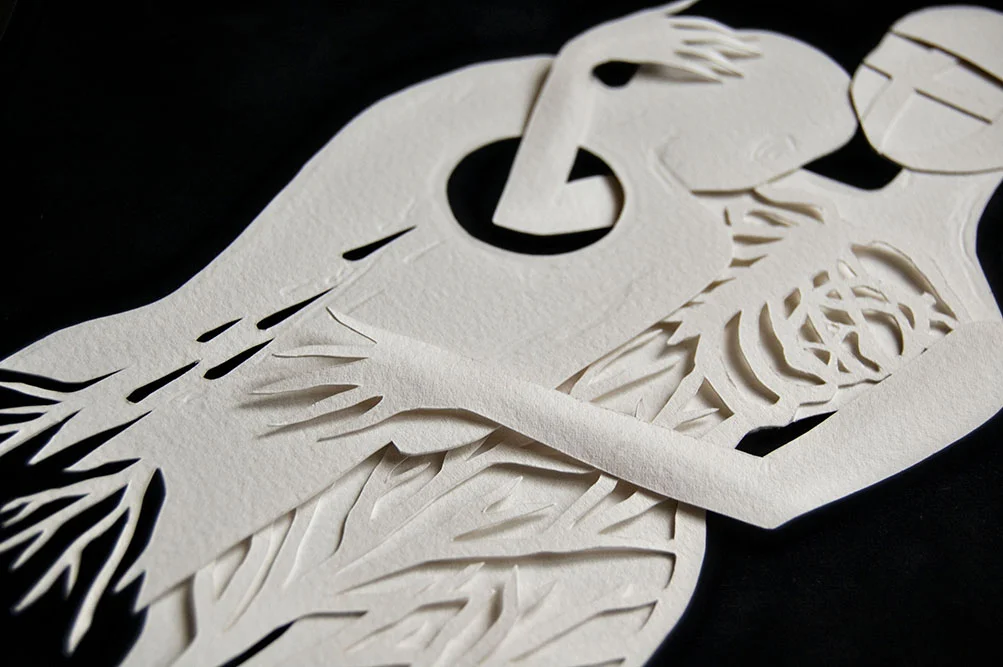 PASSENGER (detail) Hand cut paper Hudson Hughes Gallery “On A Dark Night”
