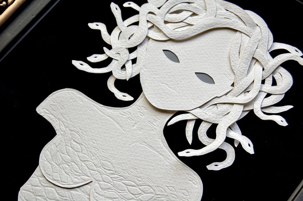MEDUSA (DETAIL) Hand Cut Paper, Vellum