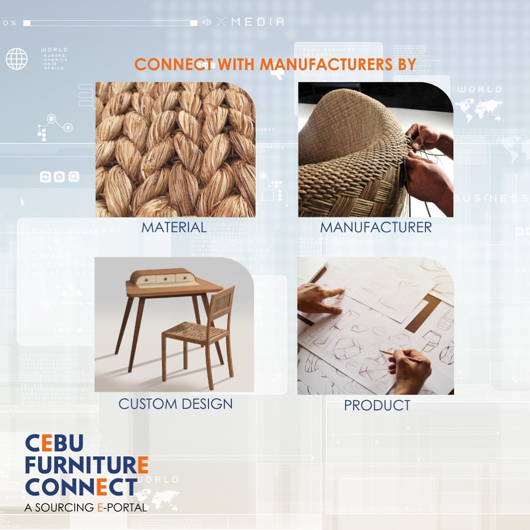 Source furniture from some of South East Asia&rsquo;s top manufacturers! 🛋️ 
⠀⠀⠀⠀⠀⠀
The Cebu Furniture Connect is a sourcing e-portal that allows you to get in touch with furniture makers. Connect by material preference, manufacturer, product or sen