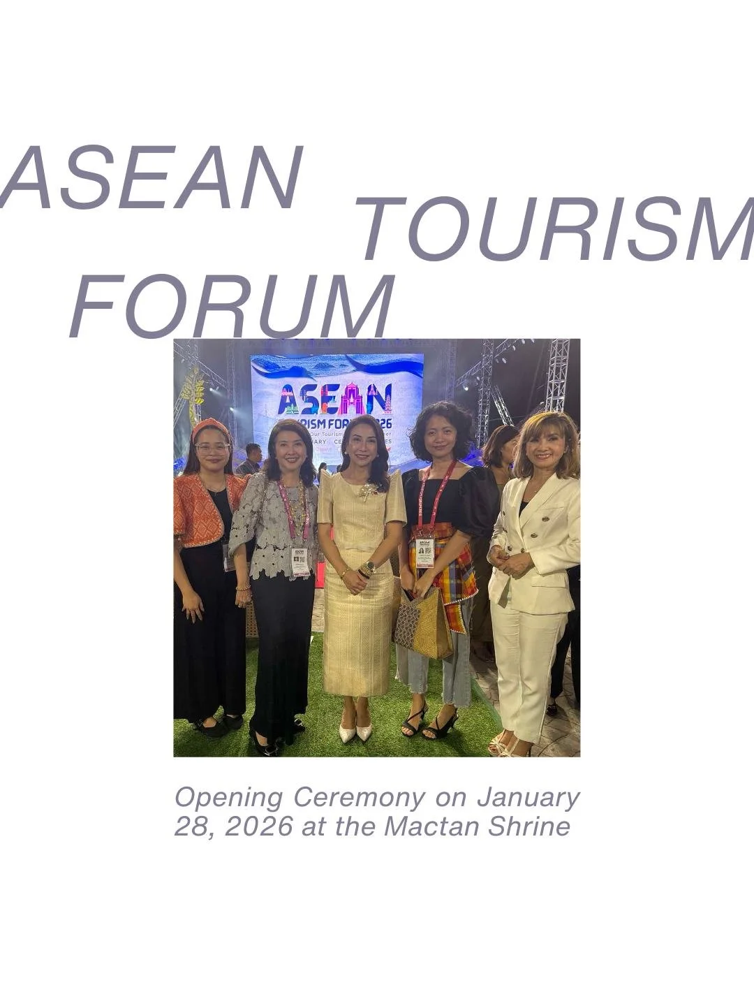 The ASEAN Tourism Forum 2026 kicked off with the Philippines as its host country last January 28, 2026. As a valued partner, CFIF was present at the exciting Opening Ceremony held at the Mactan Shrine in Lapu-Lapu City. 

CFIF is honored to have coll