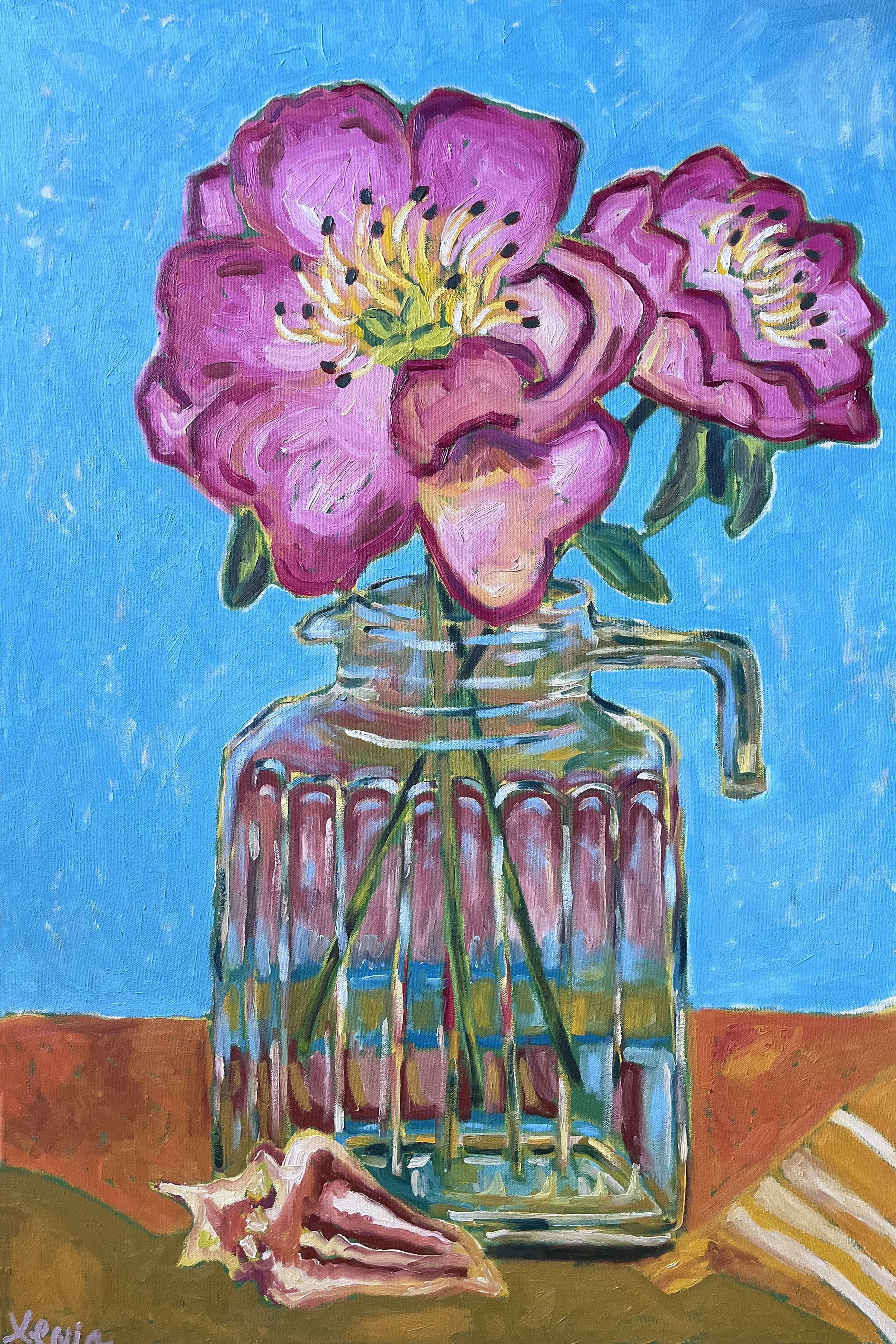 PINK PEONIES & SEASHELL