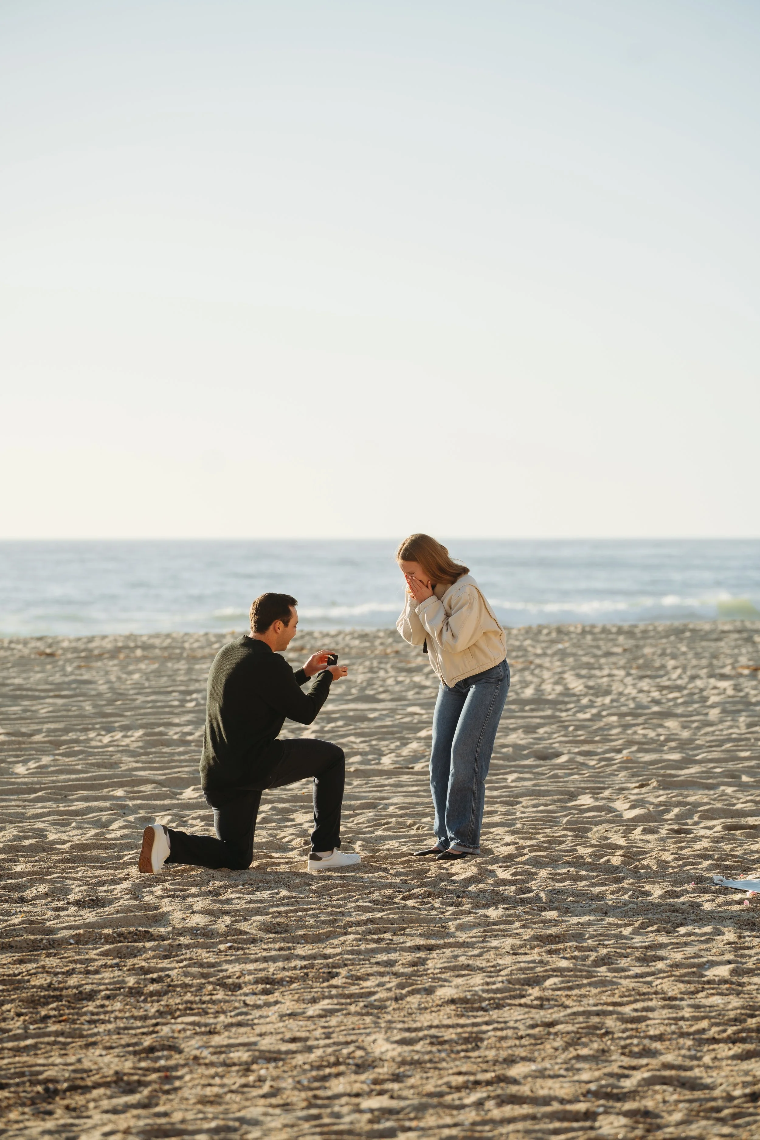 Surprise Proposal at the beach in Encinitas