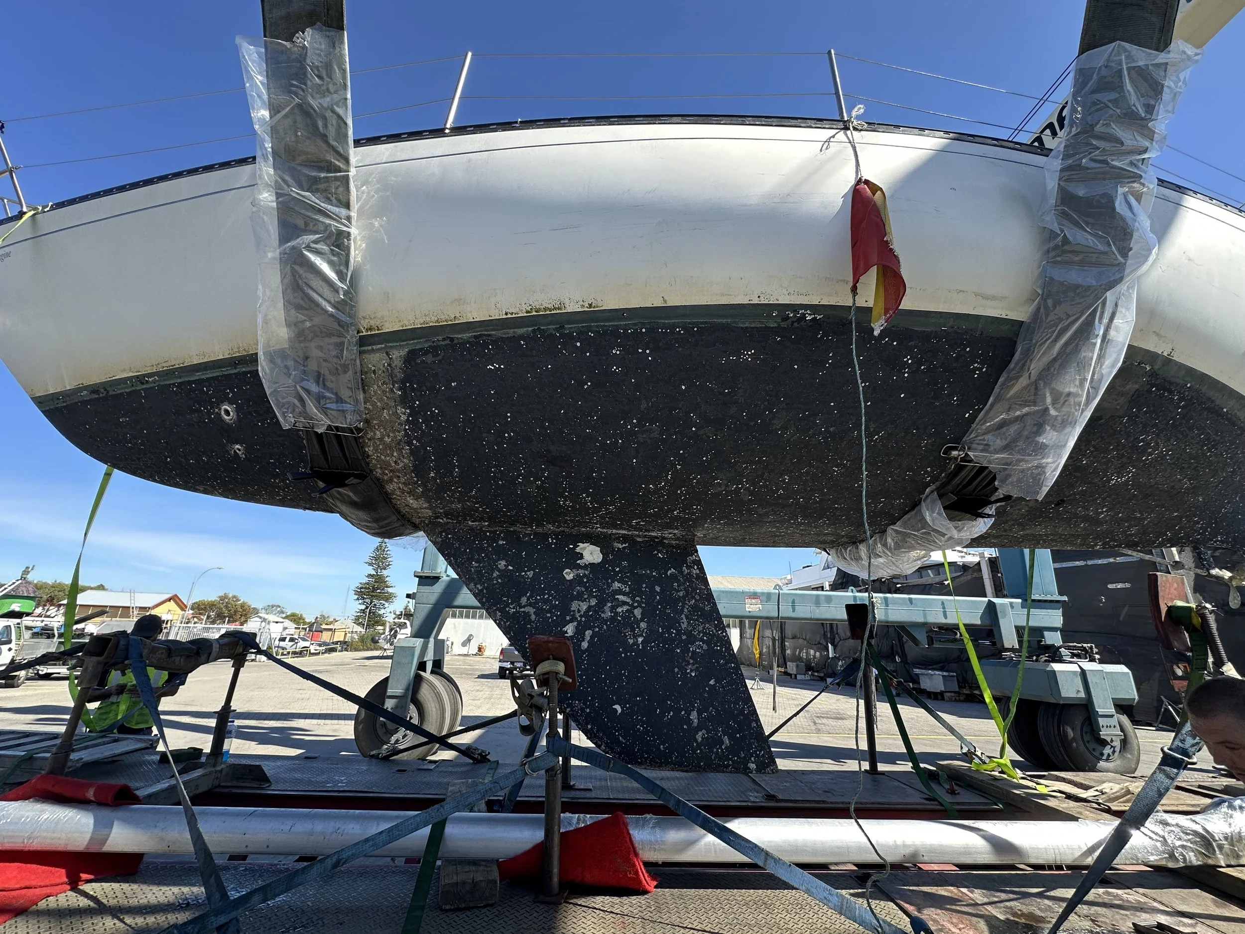 Antifouling for boats at Royal Melbourne Yacht Squadron
