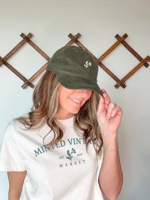 PRE-ORDER Corduroy Flower Hat