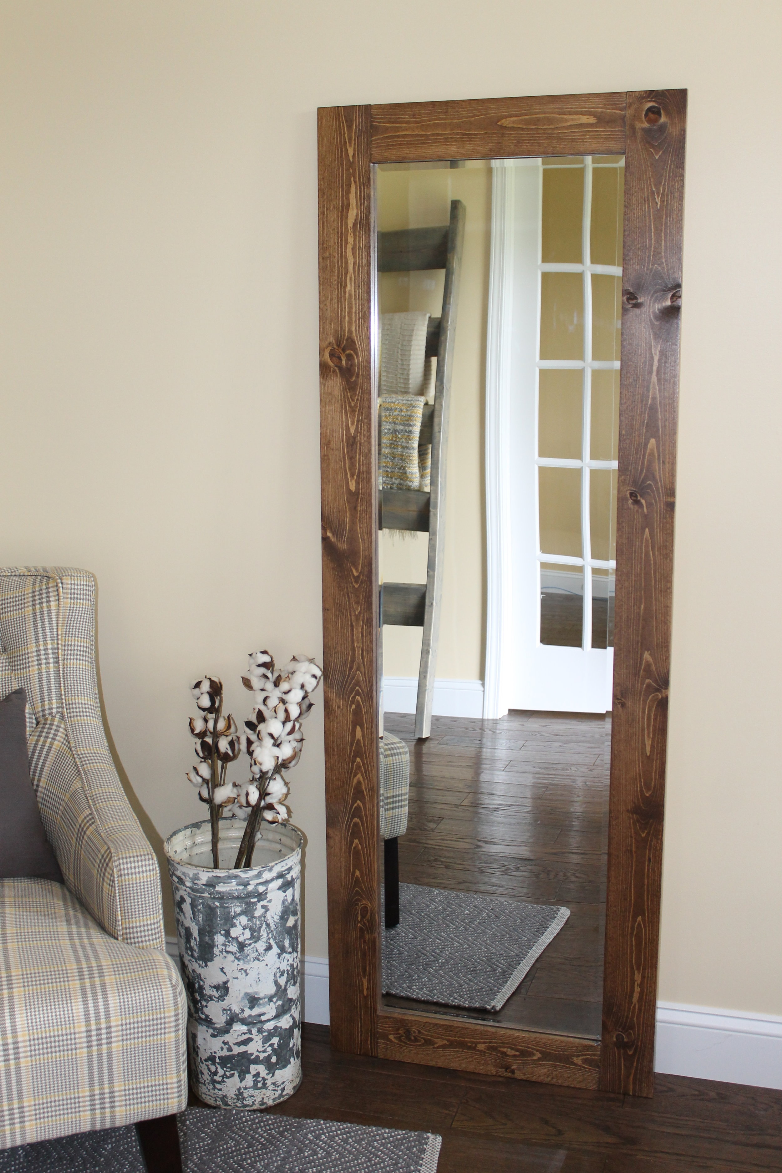 Rustic Full Length Mirror The Minted, Rustic Wooden Floor Length Mirror