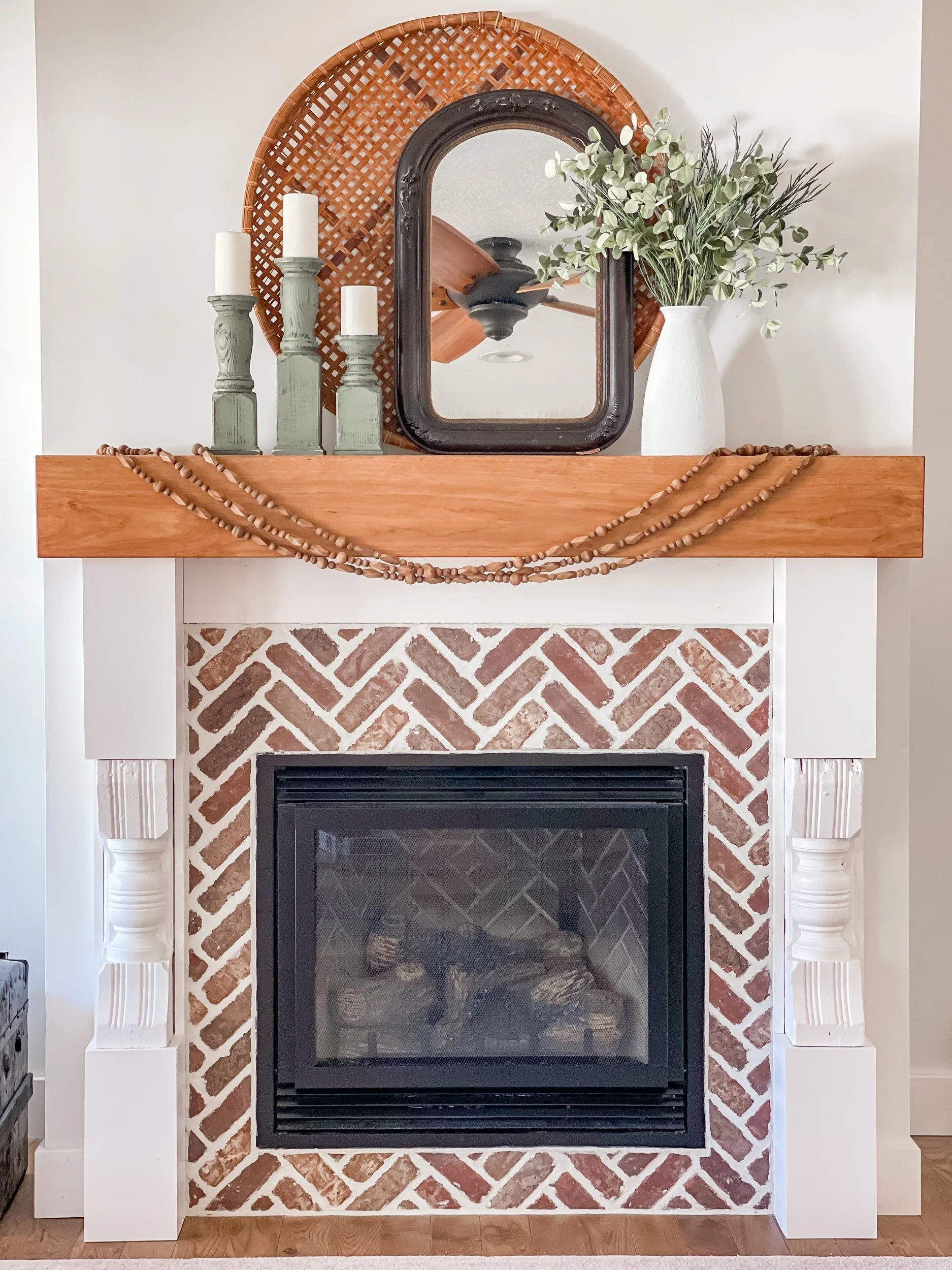 Spring Mantel Style - Found, Made, DIY