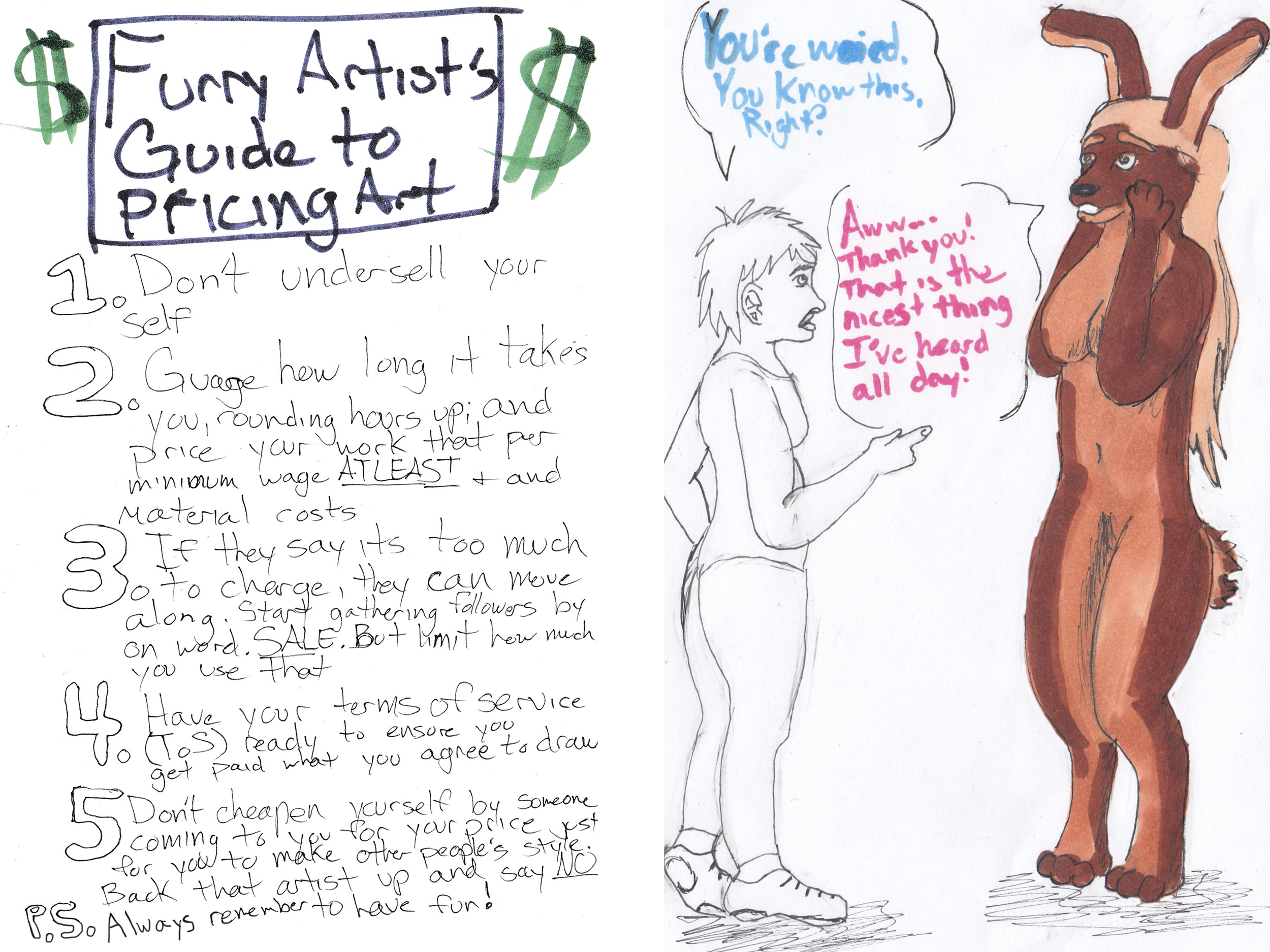 Zine Pages 1 and 2