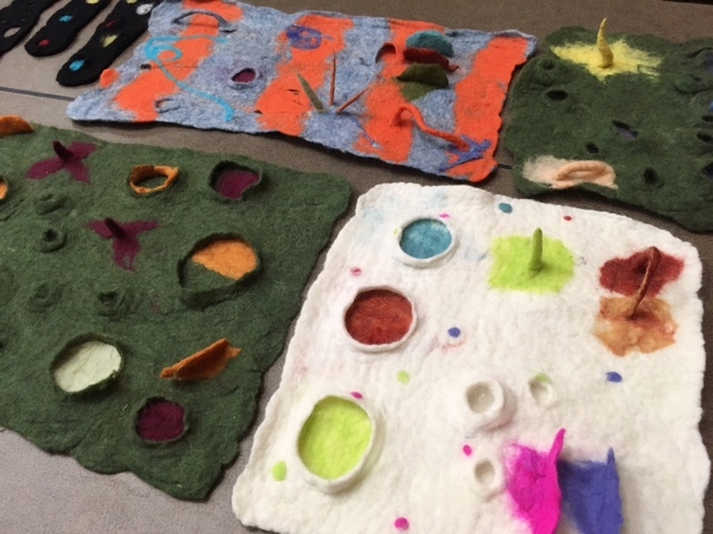 Textural Wet Felting Samples