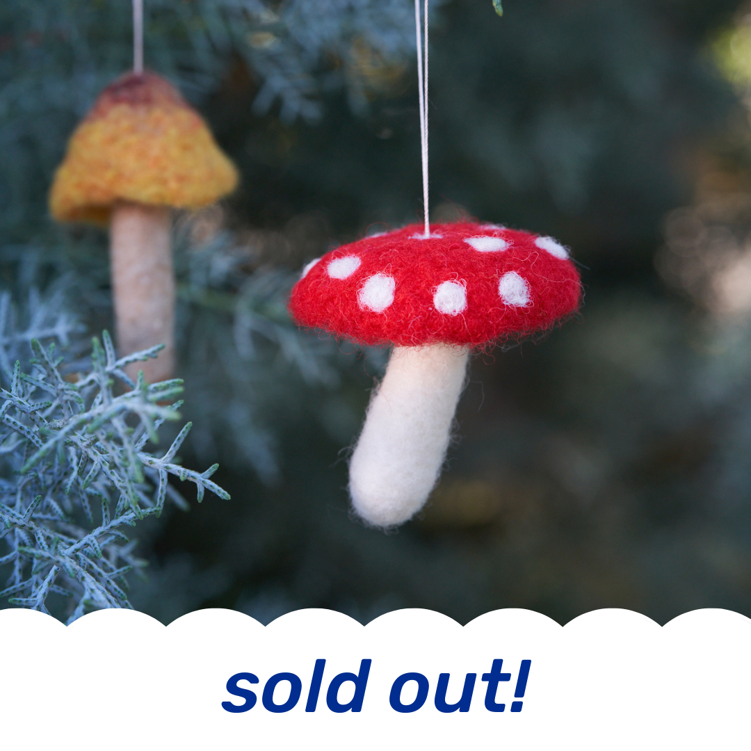 Hand-Felted Mushroom Ornaments @ Wildcraft Studio School