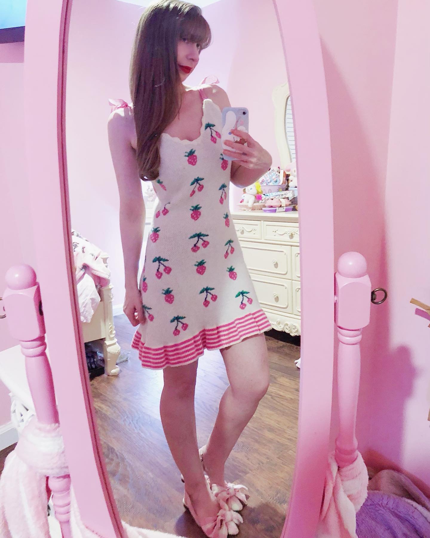 ⋆｡‧˚ʚ🍓🍒ɞ˚‧｡ ⋆I love anything that has Cherries and Strawberries on it!! ⋆｡‧˚ʚ🍓🍒ɞ˚‧｡⋆ Isn&rsquo;t this the cutest dress? 

Speaking of cherries, if you love the scent of cherries you&rsquo;d love my &ldquo;Love Witch&rdquo; Perfume Mist!! So decad