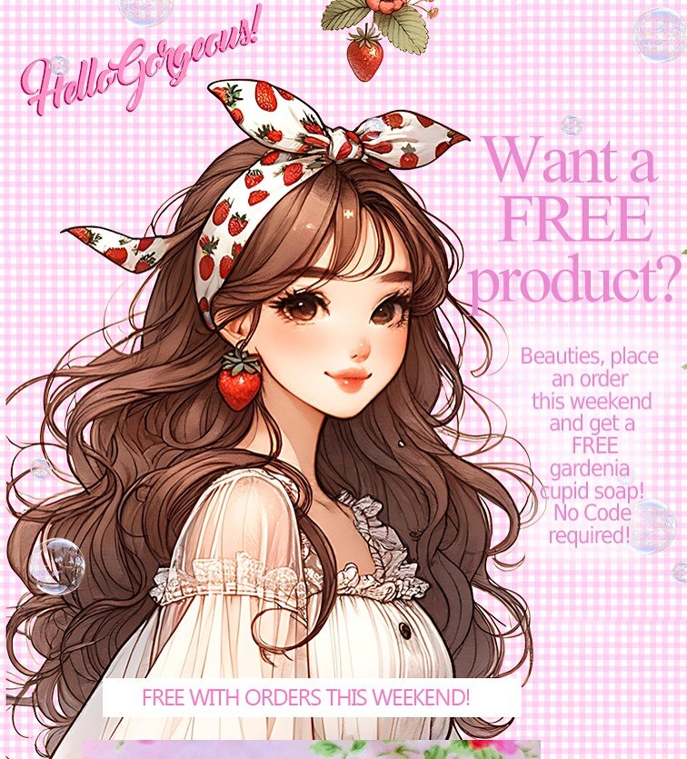 ˚.🎀༘⋆ Do you want a FREE Product? ˚.🎀༘⋆ All orders this weekend will get a FREE gardenia Cupid soap in their order! Yay! 💘🪽 No code required!
.
SHOP 🎀 www.margarita-bloom.com
.
#margaritabloom #free #freebie #beauty #cosmetics #angel #cherub #cu
