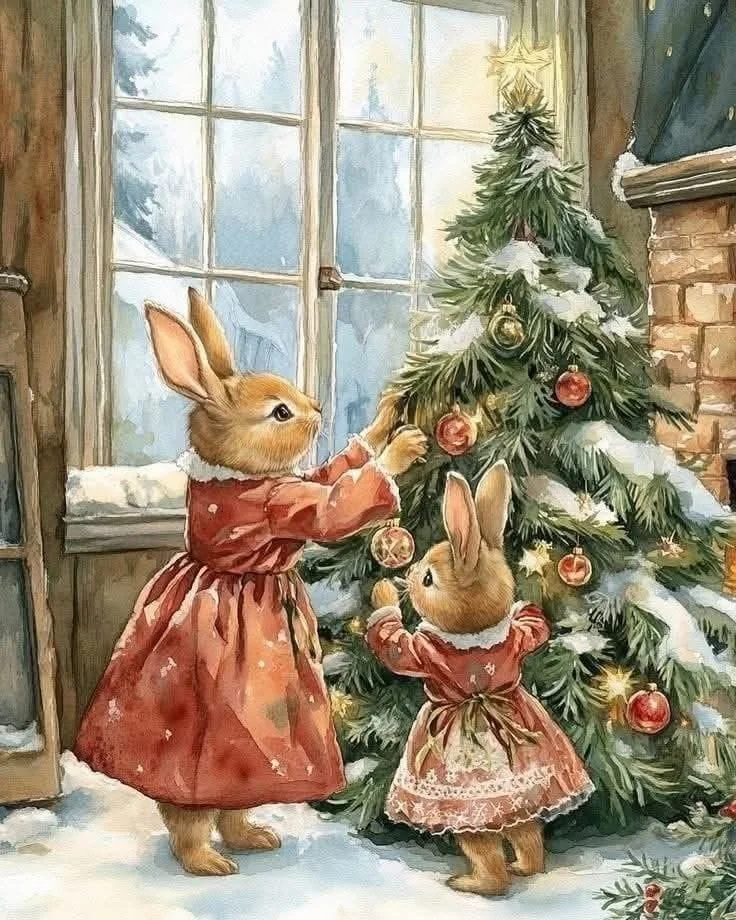 The cutest Pinkmas illustrations! 🎀🌲🌸🩷 
.
#margaritabloom #illustration #vintage #vintageillustration #merrychristmas #christmas #tistheseason #festive #merryandbright #pinkmas #cat #mice #bunnies #cutepic #explorepage✨ #kawaii #sweetness #aesthe