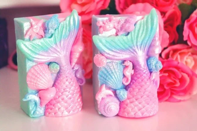 Soaps are super popular this week!! Yay! I love making my pretty soaps!! 🎀🌸🧜&zwj;♀️🩵 You can find my Mermaid Treasures soap in my shop!! #soap #skincare #mermaid #pastel #bath 

SHOP 🎀 www.margarita-bloom.com