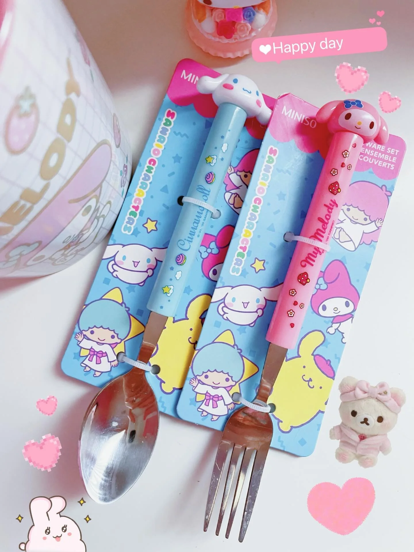 🩷🎀💕 The cutest new dinnerware! I love getting super cute every day items!! I got these at @miniso.usa 🎀🩷💕 

#miniso #cute #sanrio #pink #mymelody