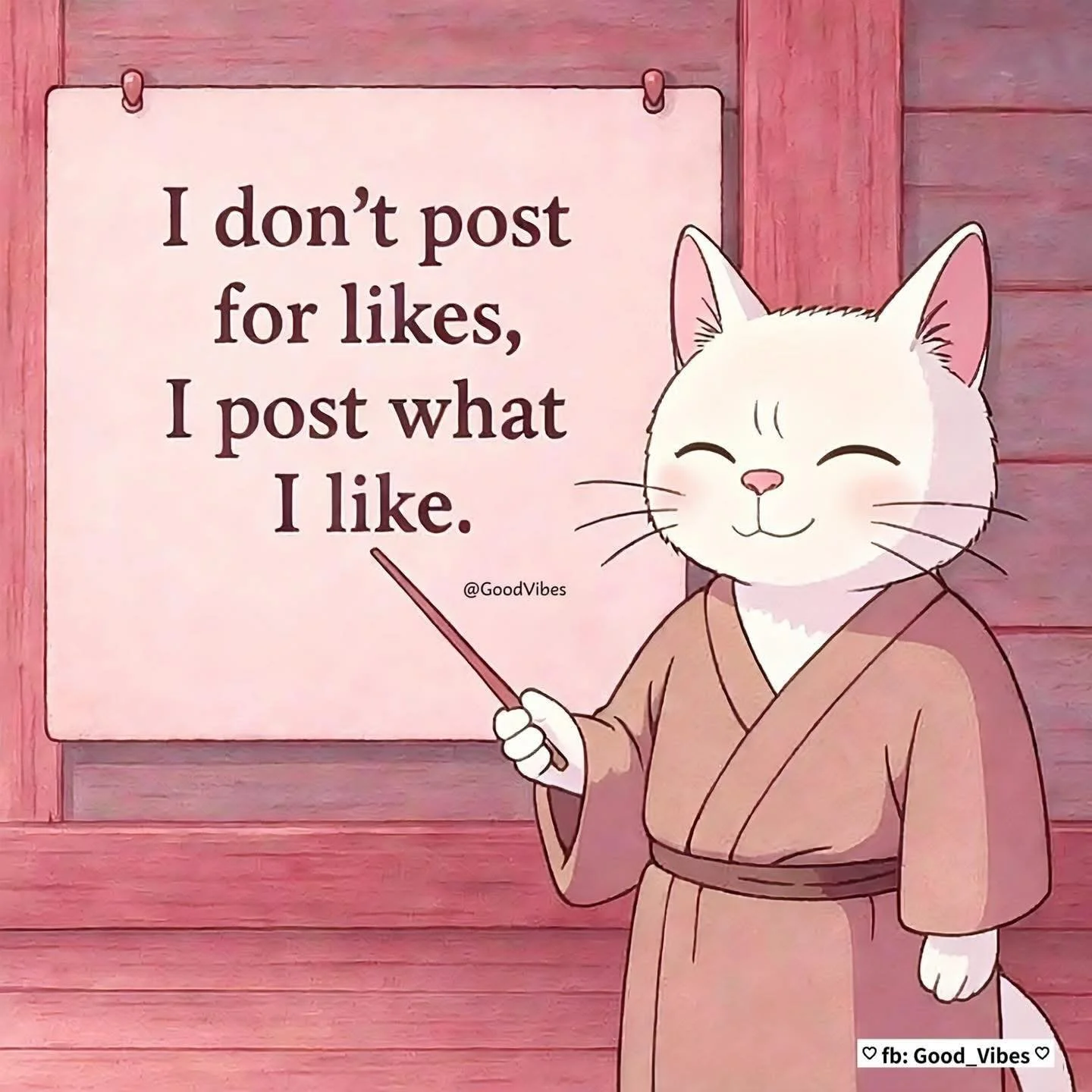 🎀 It&rsquo;s true. 🎀 Likes are nice but I just try to post what I love and hope it&rsquo;ll reach the peeps who love the same things as I do! 🐈🎀💕 
#likes #words #motivation #kawaii #pink
