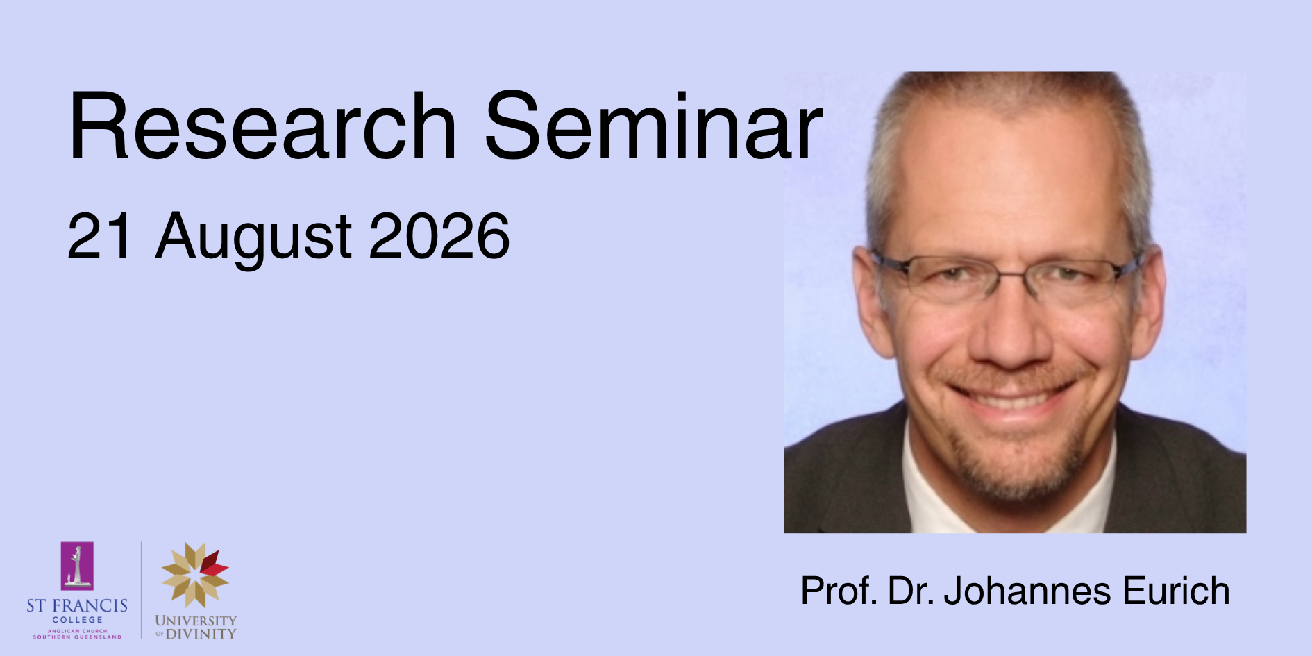 Research Seminar with Professor Johannes Eurich