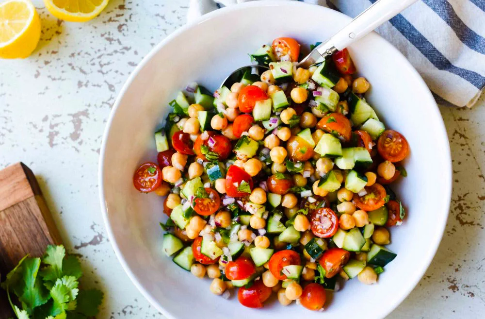 Try cherry tomatoes instead of diced whole tomatoes.