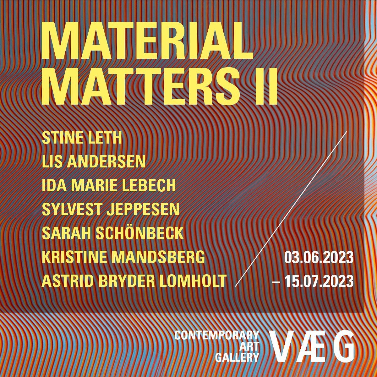 M&aring; jeg med slet skjult stolthed invitere jer med til denne udstilling hos @vaeggallery i Aalborg, hvor jeg er i selskab med de sejeste kunstnere!💥 Lars Bonde har sammensat &lsquo;Material Matters II&rsquo; - og der er fernisering p&aring; l&os