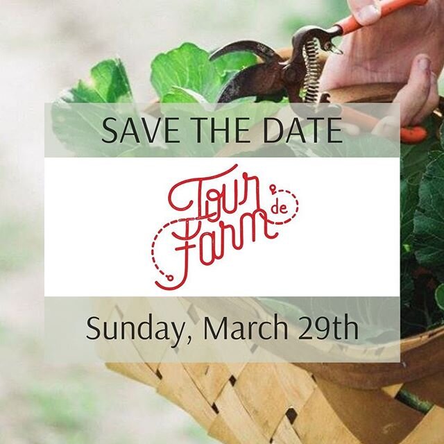 Wednesday mornings are for exciting news! That's right, we are gearing up for another Tour de Farm. Save the date and stay tuned for more info!! 🎉🎉🎉