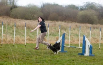 Doing agility with Toby. Photo credit: Paul McNama