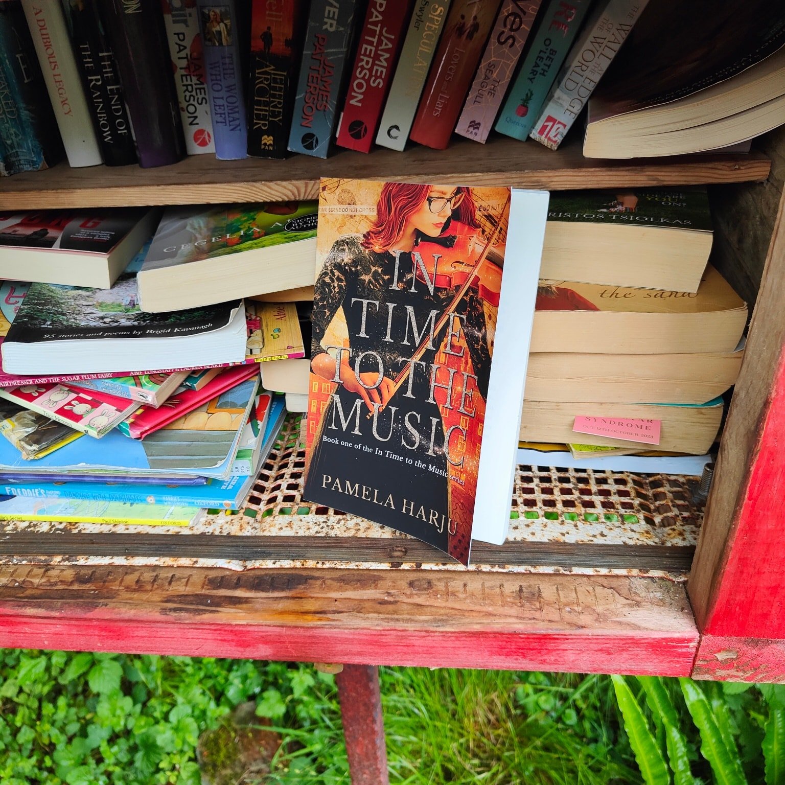 Another one of my books in a little library!

#littlelibraries #LittleLibraryLove #grabnow