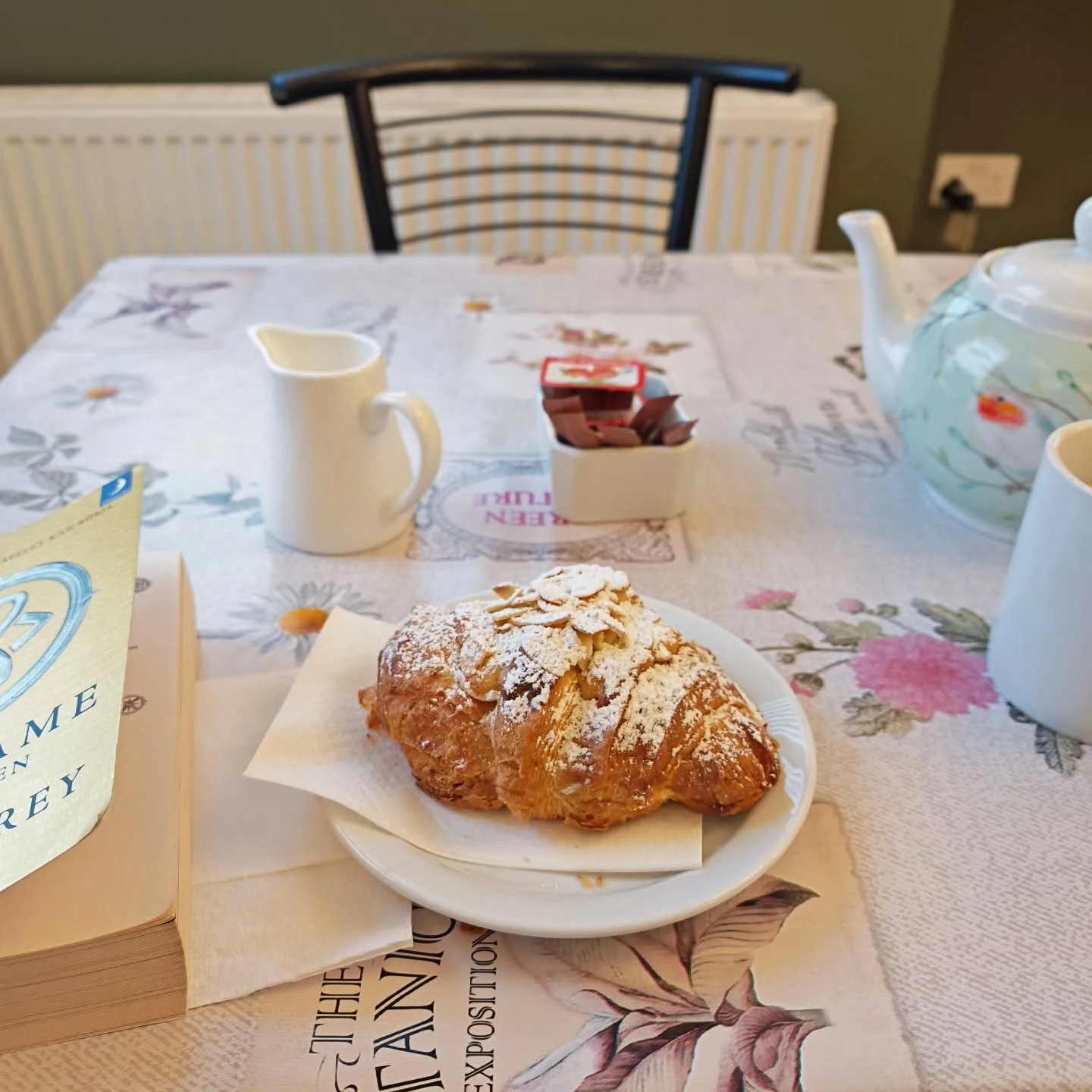 The best thing to do on a rainy morning.

#rainymorning #almondcroissant #endgame