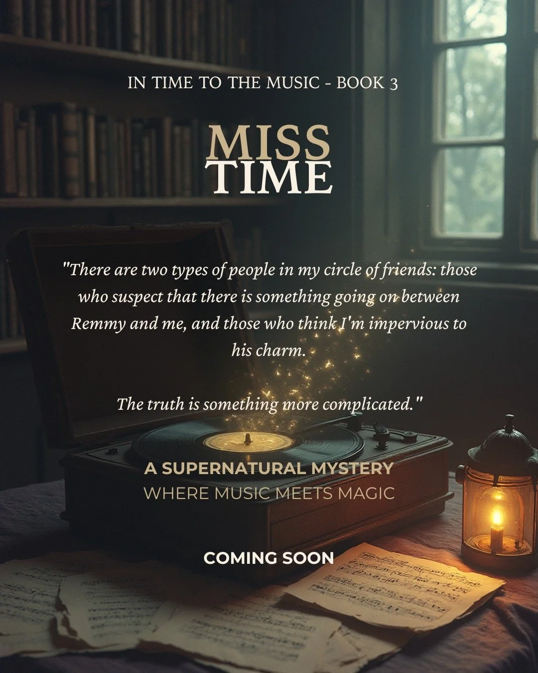 Music meets magic.

Miss Time is coming out in June!

books2read.com/misstime

#KindleUnlimited #musicmeetsmagic #musicmeetsfiction #books