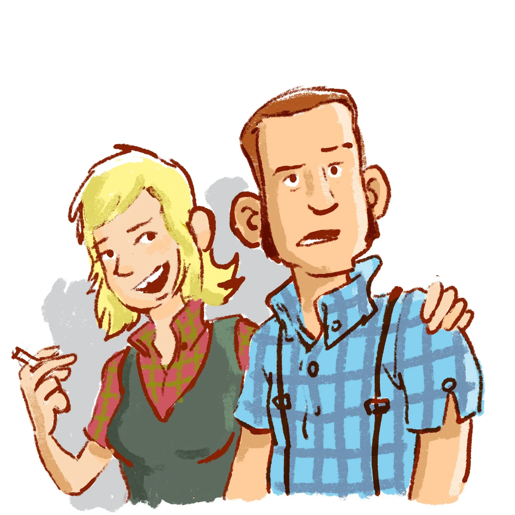 Skinhead couple