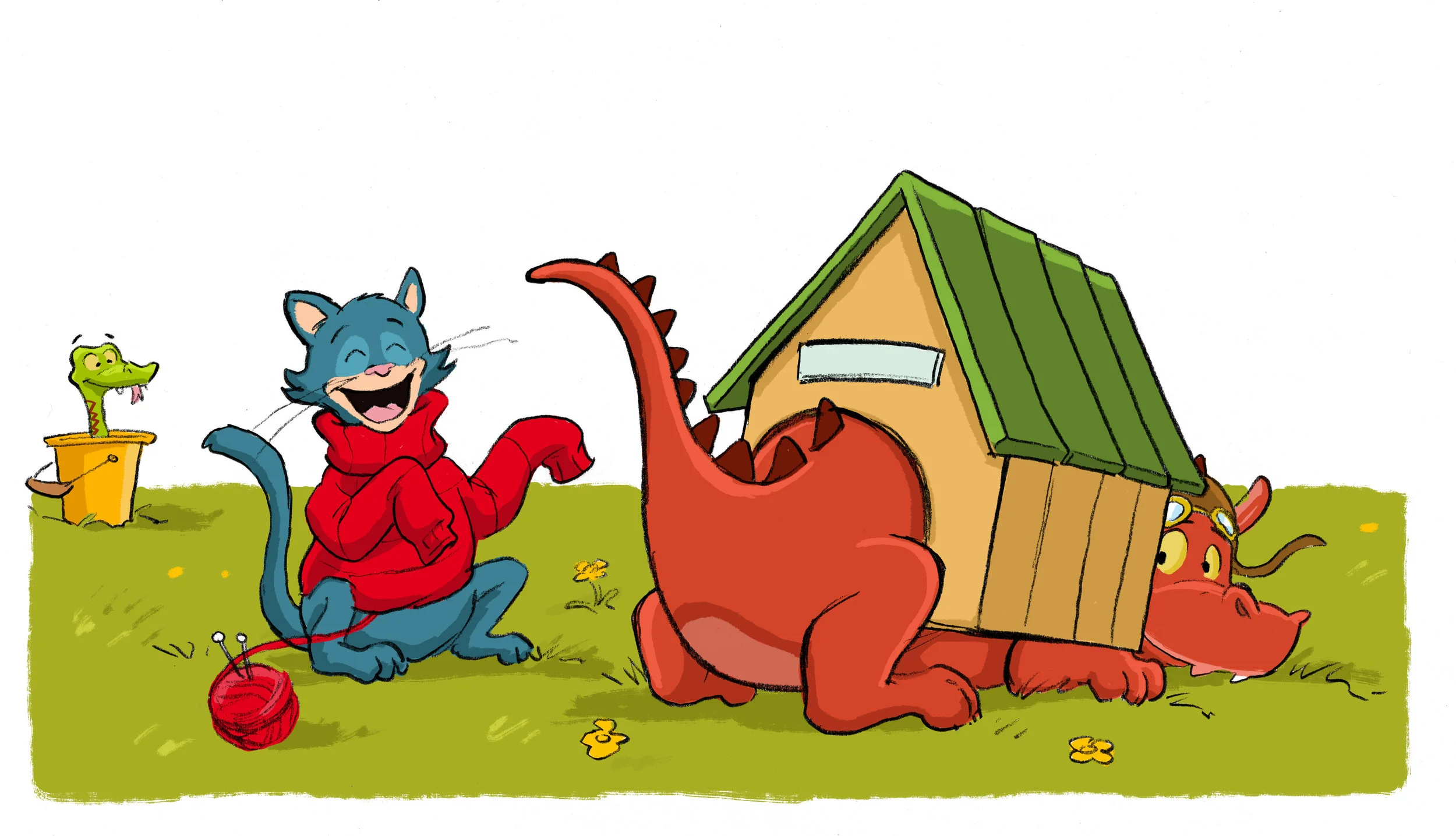 Drache Schnauf hiding