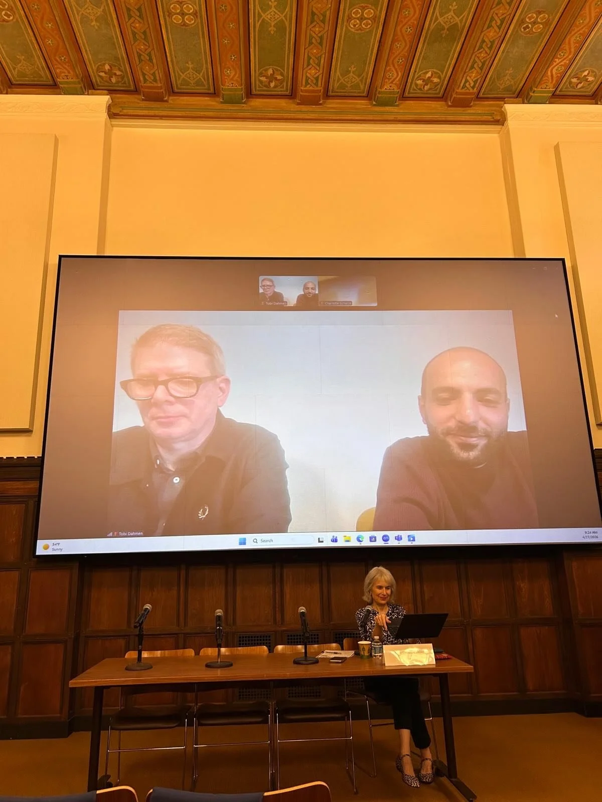So this happened: @akramsaud and me held our live-reading at the @yale University today, for the webinar &bdquo;What is Testimony for?&rdquo; Thanks to everyone who joined us in presence or behind the screens. Thank you for the thoughtful questions.

