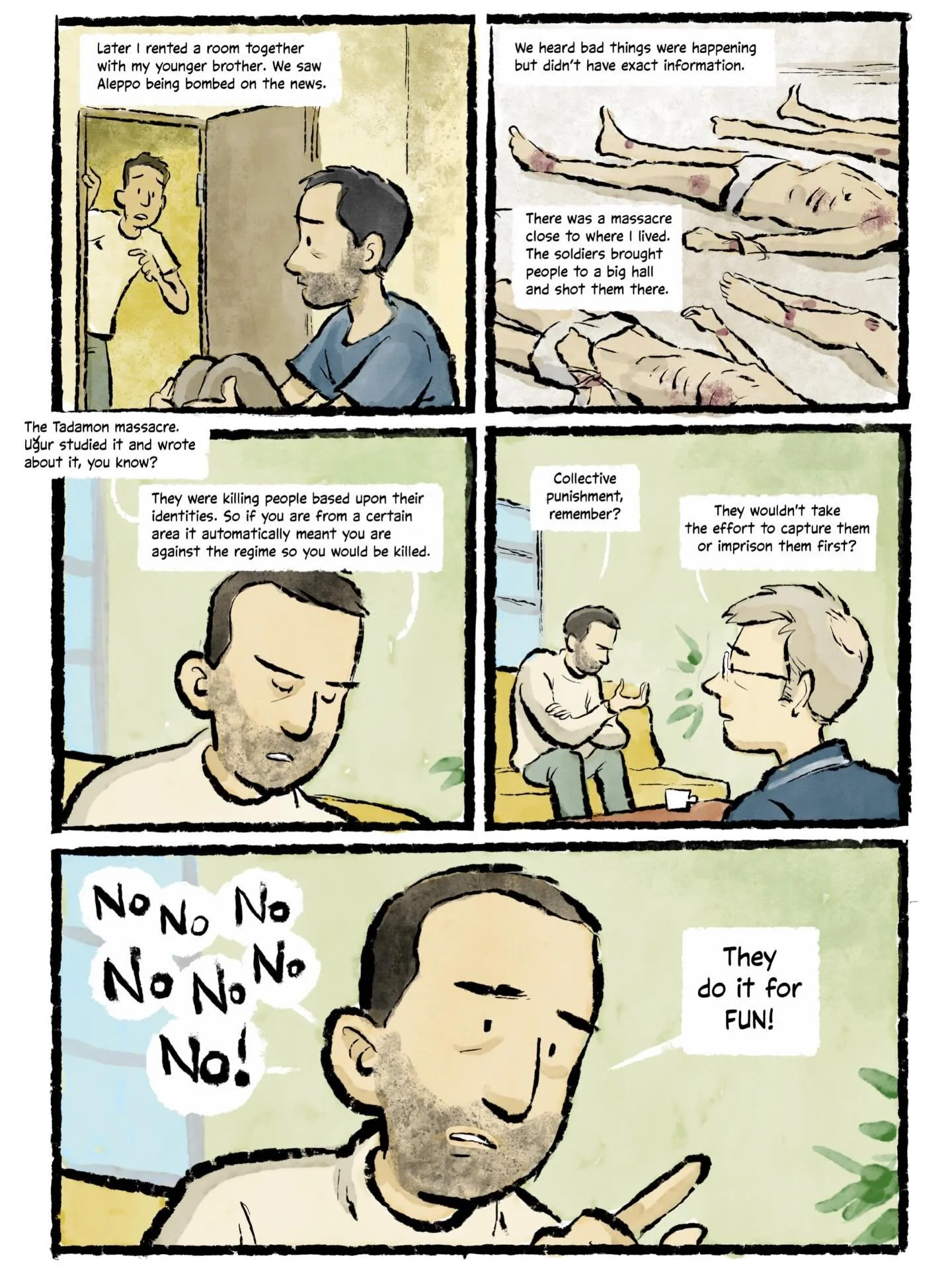 In less than four weeks the German version of &bdquo;Al-Fazia&rsquo;&rdquo; will be published at @carlsen_comics 
Three years ago Akram and me started our conversations about the horror that was happening in his homecountry for decades. 
And while we