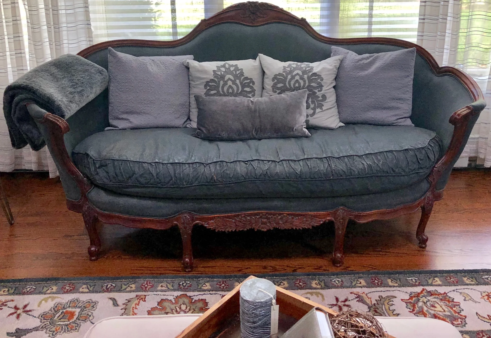 Chalk Paint My Sofa Fabric? Yes!
