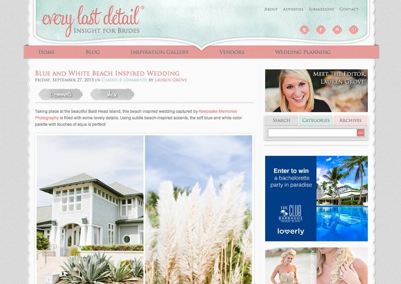 We're Featured on Every Last Detail Blog