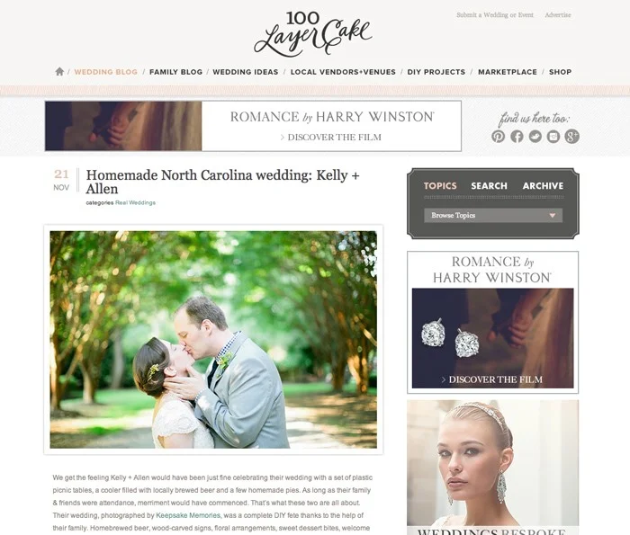 Keepsake Memories is Featured on 100 Layer Cake