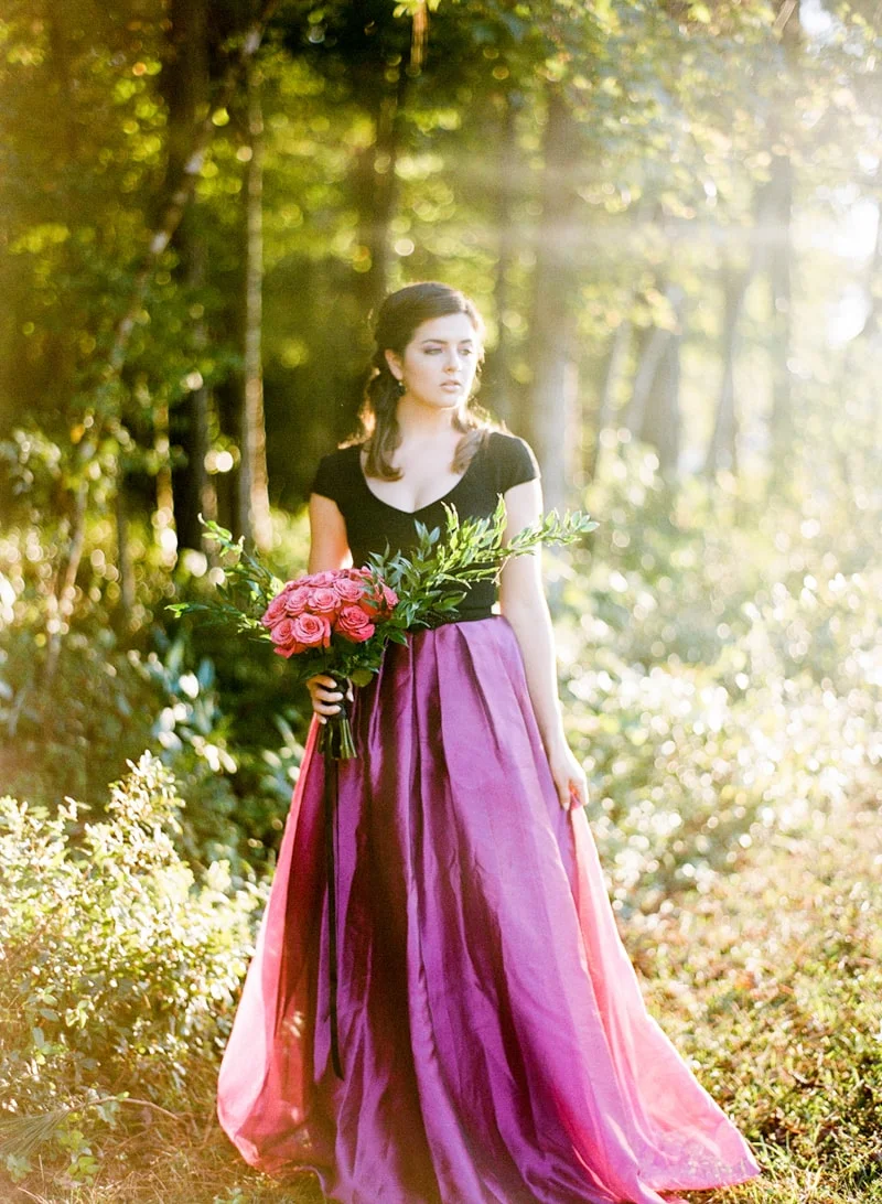Orchid Fuchsia and Black Wedding Inspiration